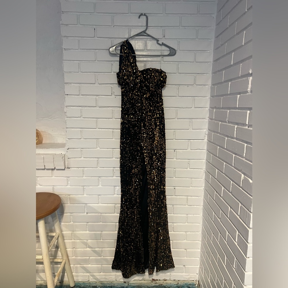One Shoulder Sequin Dress
